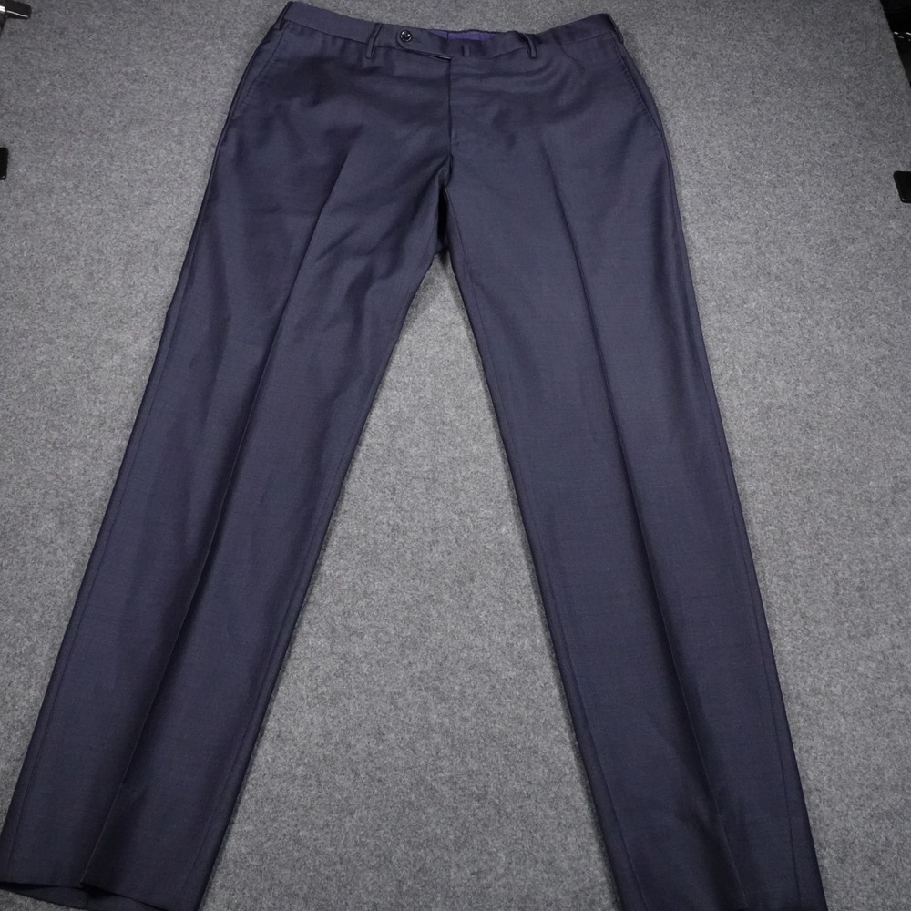 Incotex Slowear Mens Classic Fit Dress Pants Navy Blue Size 38 Made in Portugal